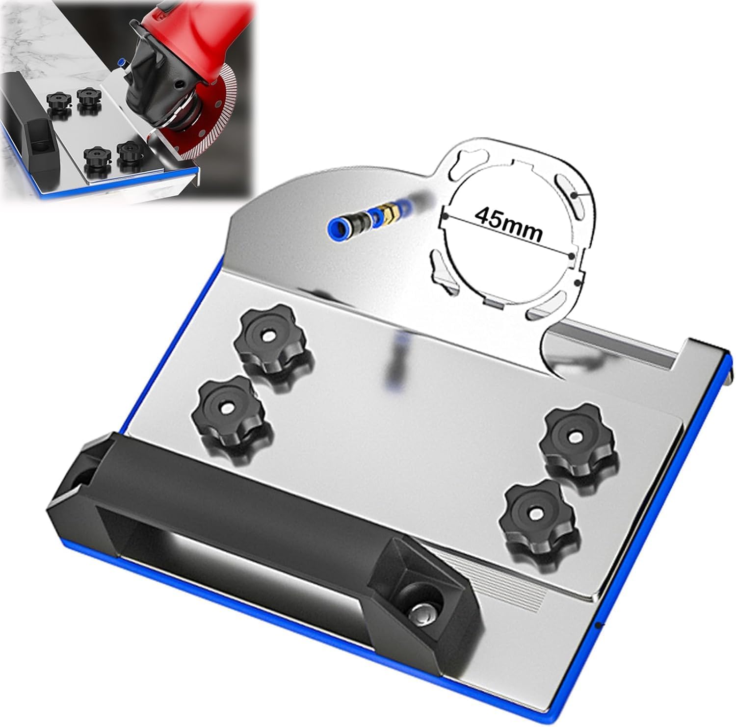 CATSON 45 Degree Angle Tile Chamfering Tool Angle Grinder Stand for Tile 45° Chamfer Cutting Ceramic Tiles Stone Marble Granite Wood Cutting Aluminum Alloy Grinder Tool Chamfer Tile Cutter Tool