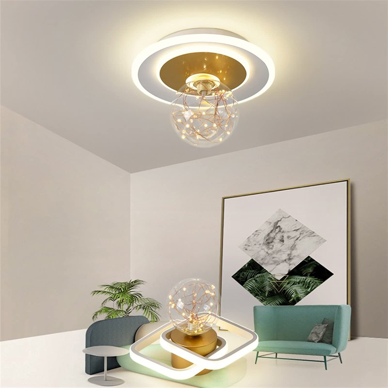 Lustre LED pour allée et couloir au design moderne et épuré