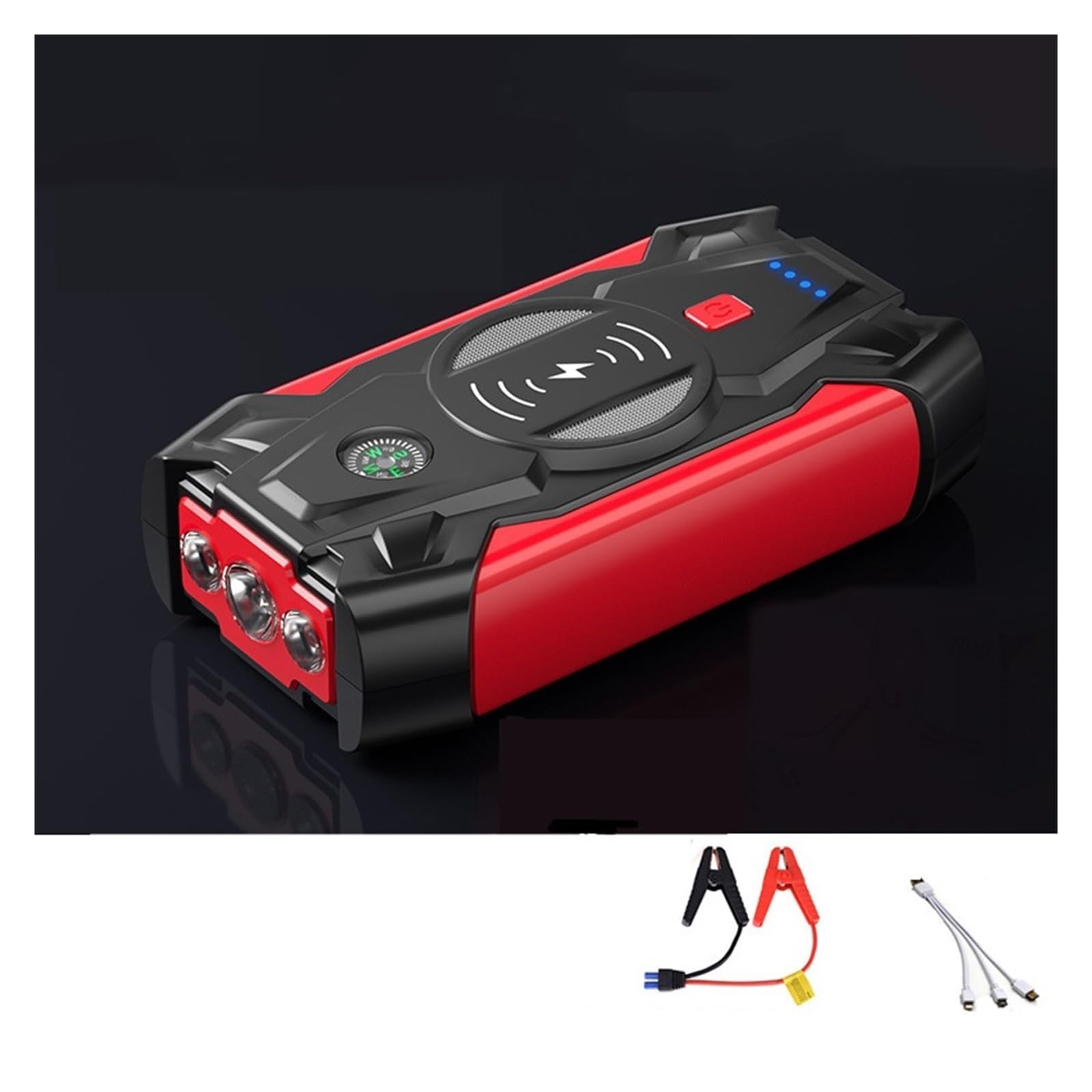 Arrancador de Coche de 600 A y 20 000 mAh, Banco de energía, Amplificador de batería portátil Digital de 12 V con indicador Luminoso para Arranque de Emergencia de vehículos de Gasolina y di