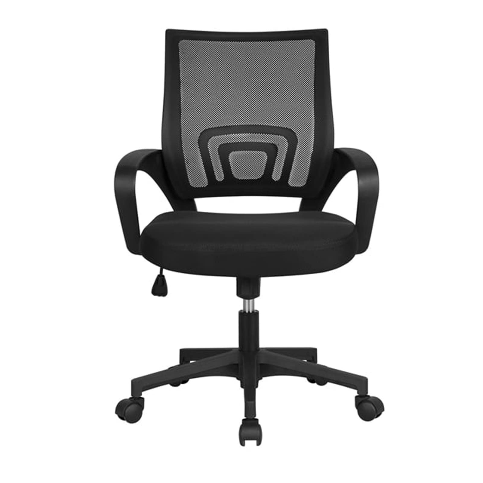 Fotel gamingowy, czarne krzesła biurowe to wygodne, ergonomiczne, obrotowe, siatkowe krzesło biurowe z podłokietnikami,E As shown