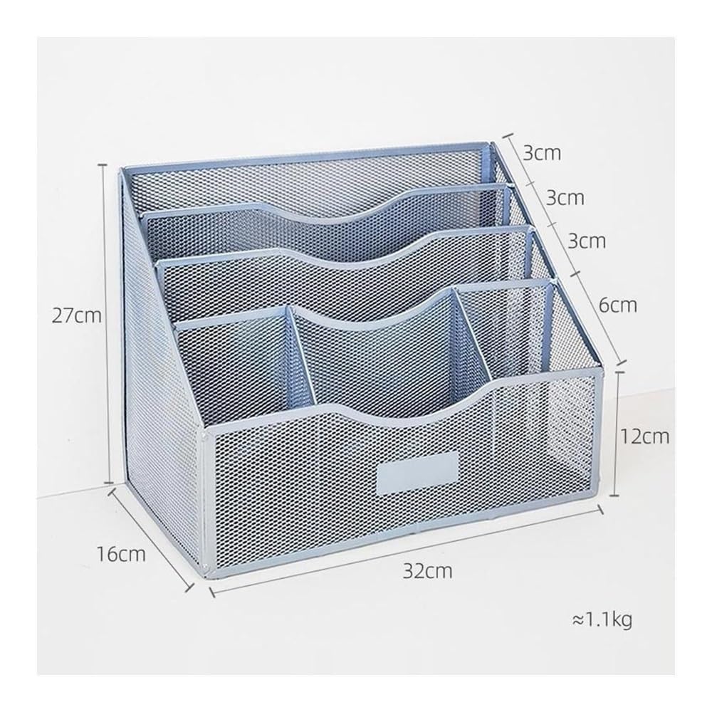 Portacartelle Organizzatore verticale for cartelle portadocumenti, raccoglitore for documenti cartacei e riviste(Silver)