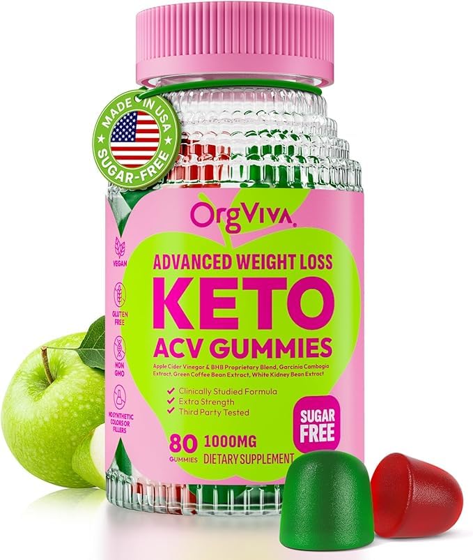 Keto Acv Gummies for Advanced Weight Loss: Apple Cider Vinegar Gummies with Vitamins to Support Digestion Metabolism & Immune Health - Sugar Free 80 ct