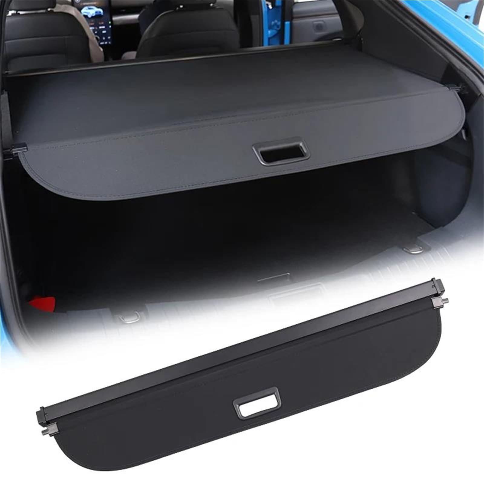 Genérico Cubierta de Carga para Maletero Cubierta De Carga Retráctil Maletero para Ford para Mach-E 2021-2024 Estante Paquetes Escudo Antipeeping Privacidad Interiores Coche(Canvas)