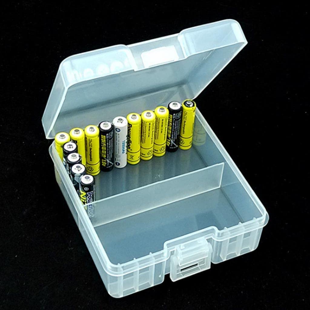 10 transparente AAA-Kunststoff-Batterie-Aufbewahrungsboxen/Organizer/Halter für 100 x AAA