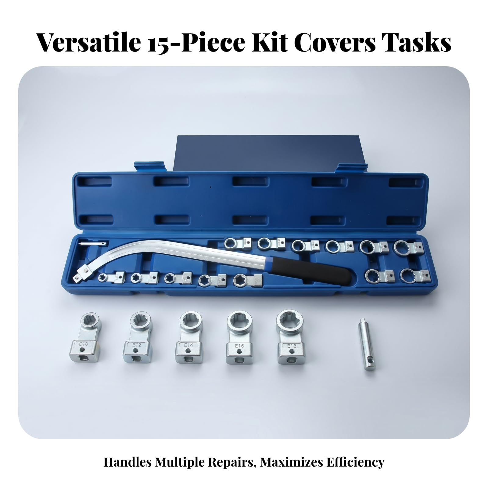 15 Pieces Kit Extracción Poleas Acabado Metálico Extractor Poleas Motor Ranuras Moldeadas Juego Extractor Correas