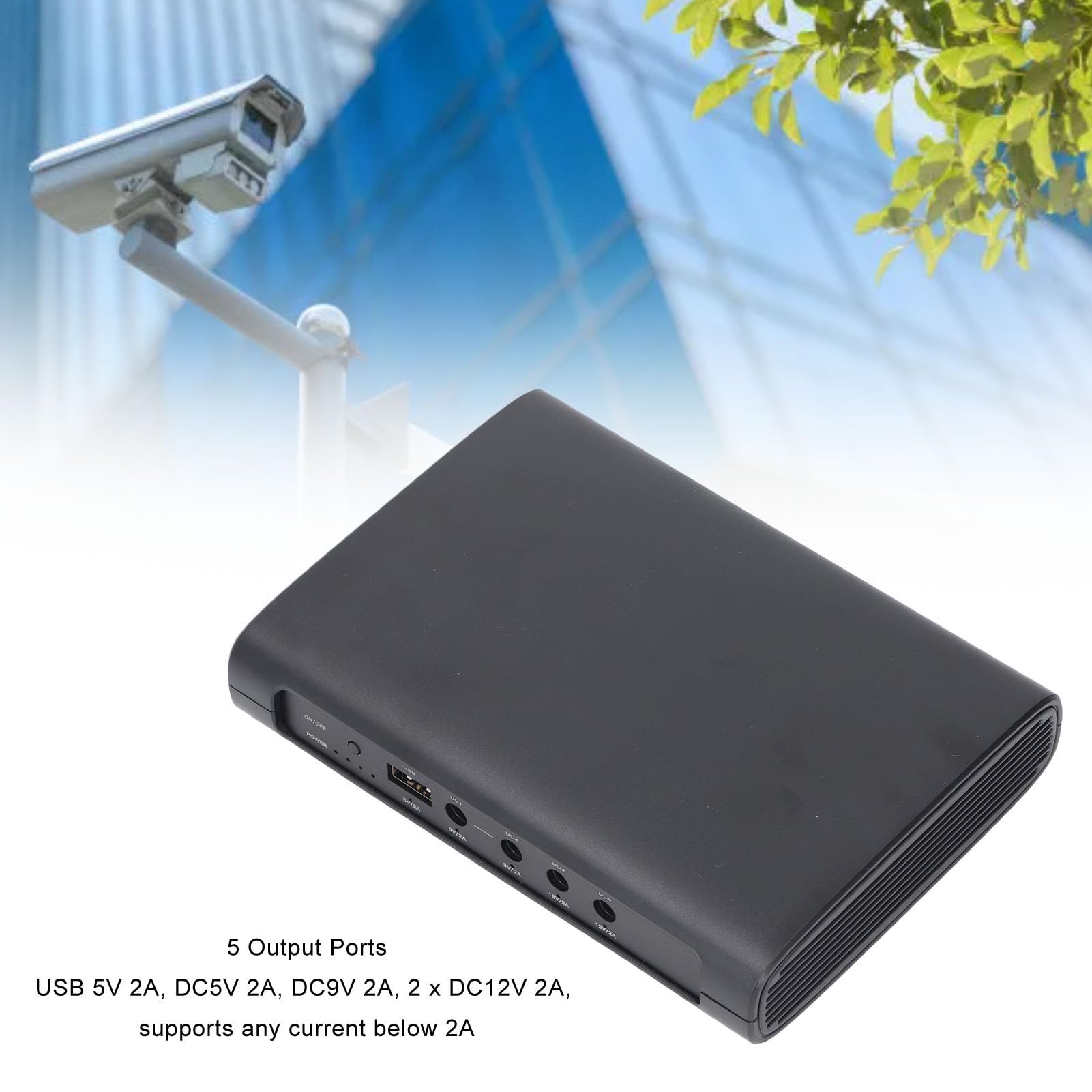 Zasilacz Bezprzerwowy, Akumulator Zapasowy Mini UPS 27000 MAh z 4 Gniazdami i Portem ładowarki USB, Zapasowy Zasilacz Akumulatorowy do Routera, Modemu, Kamery, Lampy i Smartfona