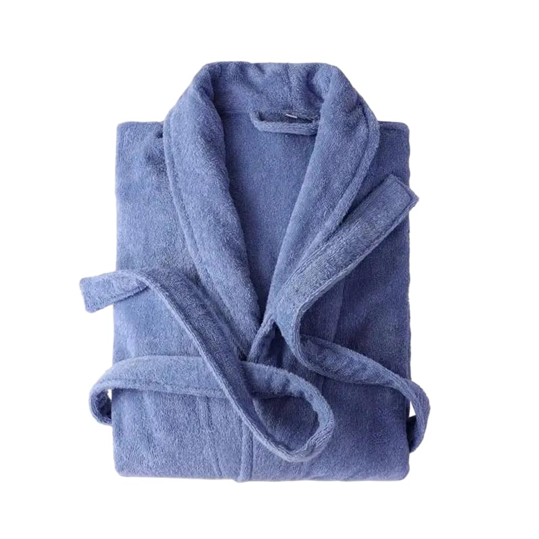 TIANQIHAO Women'S Cotton Terry Bathrobe Solid Towel Kimono Sleepwear Thicken Bridesmaid Robes,5-Large