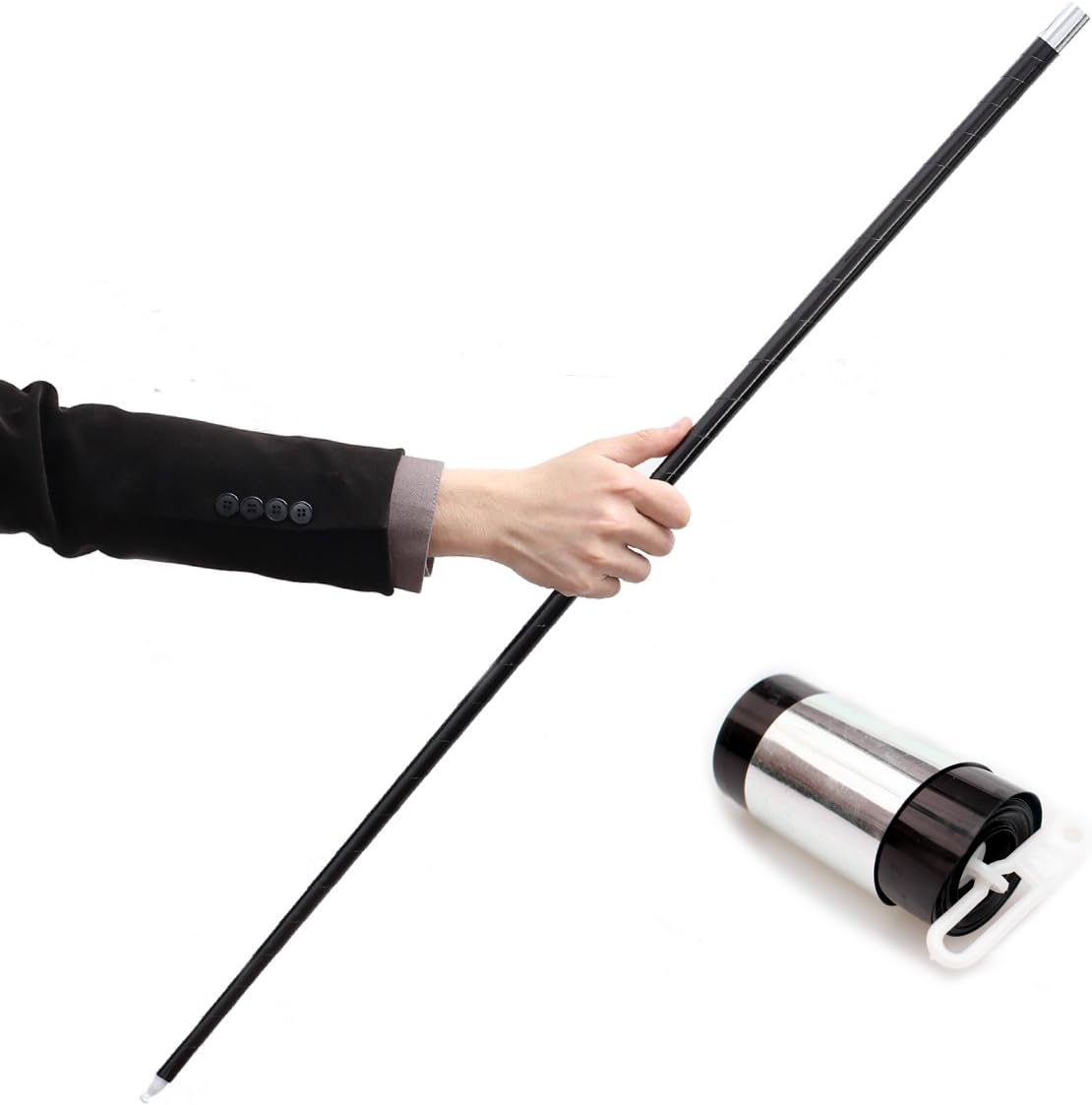 Black Plastic Appearing Cane with Video Tutorial - Stage Magic Trick
