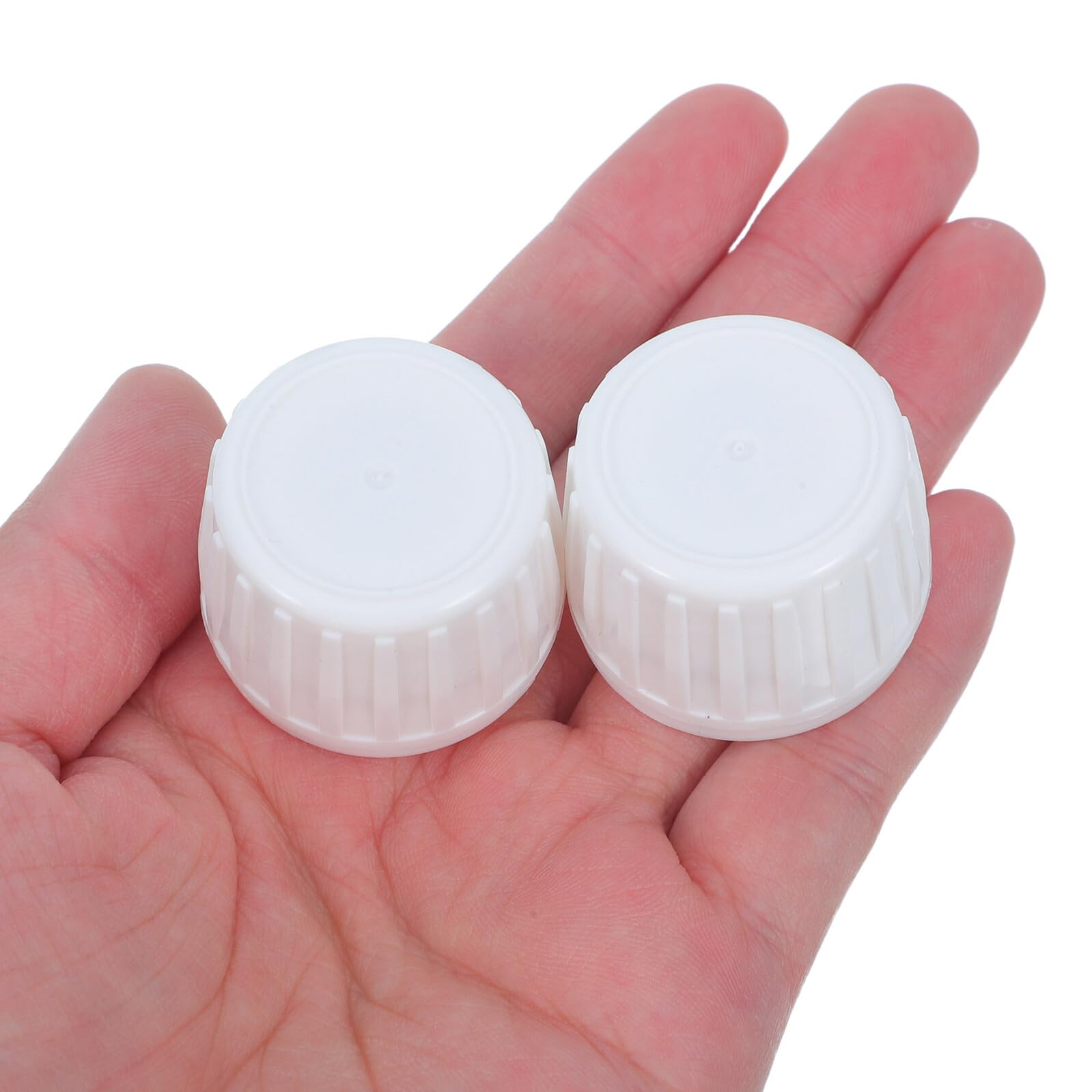 50 Pièces Bouchon en Plastique Blanc Étanche pour Bouteille de Liquide Oral, Design Filetage 28mm Structure Ergonomique, pour Usage à Domicile Pharmacie