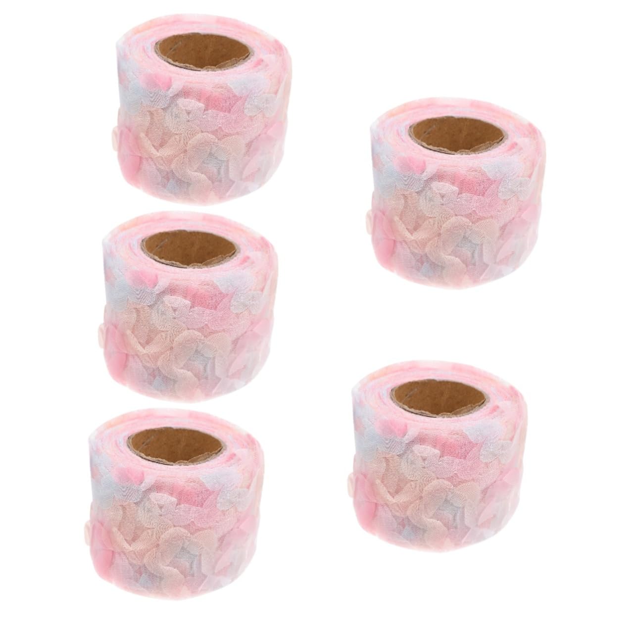 TEHAUX 5rotoli Nastro Decorativo Pizzo Di Garza Per Abbigliamento Accessori Eleganti Per Decorazioni Fai Da Te Yarde
