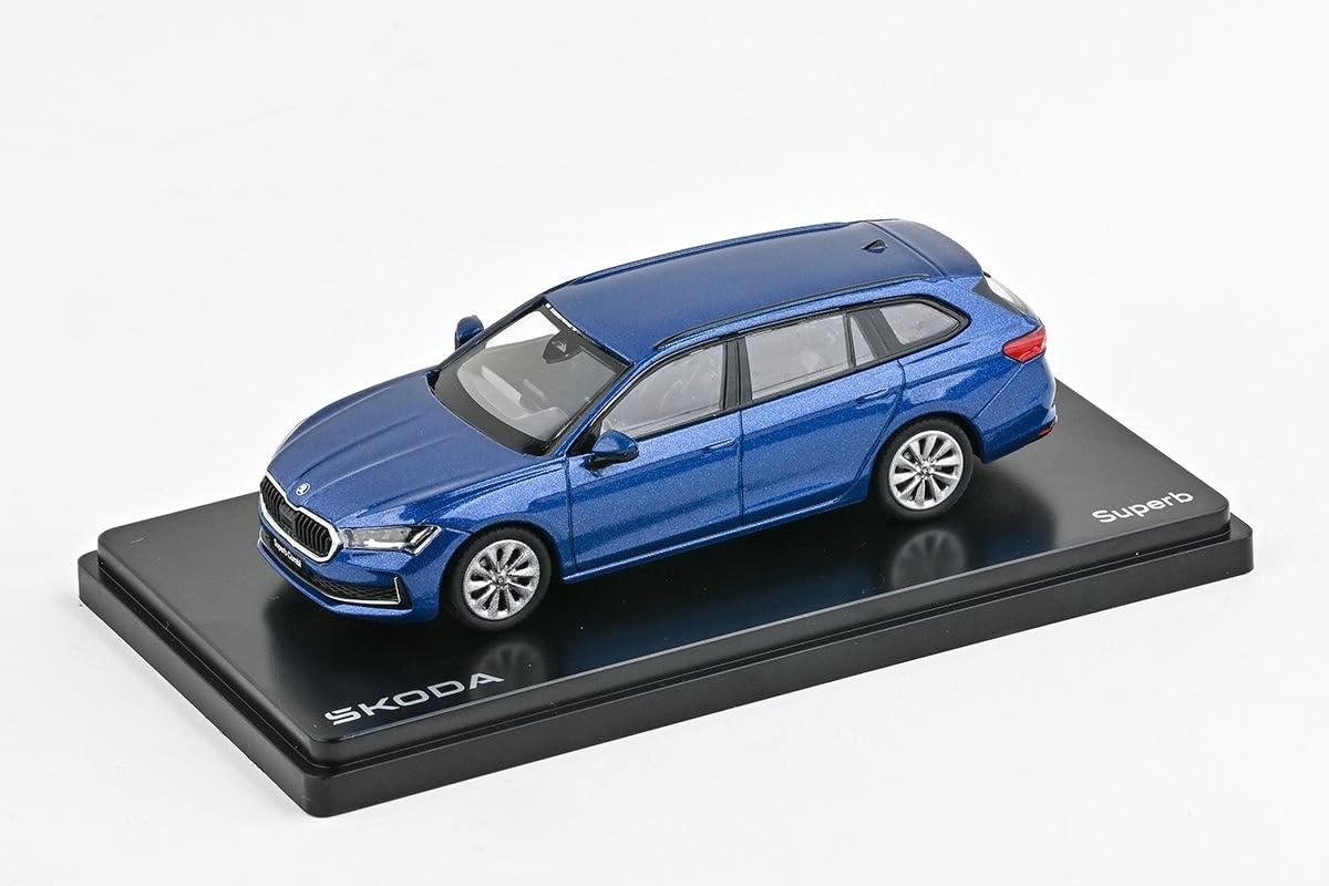 Skoda Superb IV Combi (2023) 1:43 Diecast metalowy model samochodu, wierny szczegółowy model kolekcjonerski i samochód zabawkowy dla dzieci i dorosłych, miniaturowy pojazd jako prezent