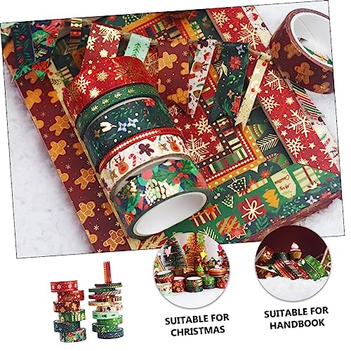 SEWACC Decorações De Natal 21 Rolos De De Natal Mini Adesivos Adesivos De Natal Férias De Natal Wash