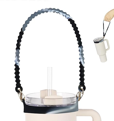 VIKIZUES Mango para botella de agua, soporte para botella de agua de silicona suave, eslinga, cordón, portador con correa, se adapta a la mayoría de