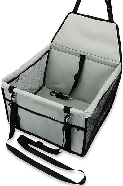 PETEMOO Siège d'appoint de Voiture pour Chien Chats, Housse de siège imperméable Respirante avec Laisse de sécurité, Petit Sac de Transporteur de Voiture de Voyage de Chiot de Chien - 1
