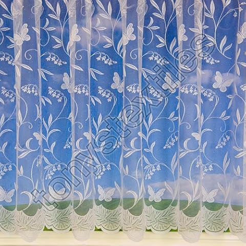 Butterflies Net Curtain 40" Drop Cover