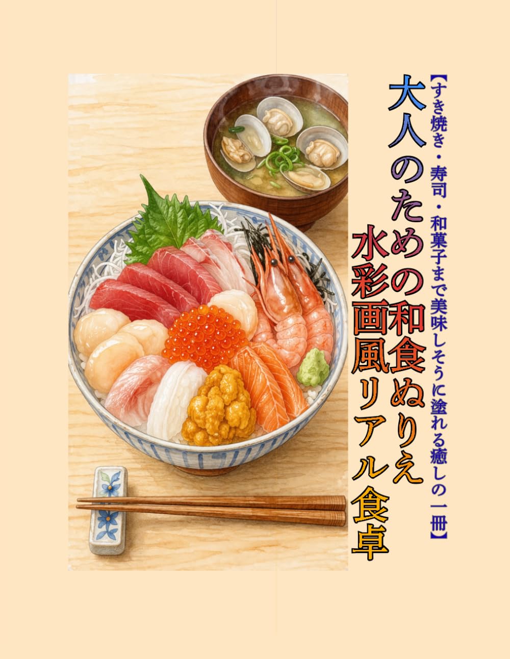 大人のための和食ぬりえ 水彩画風リアル食卓: すき焼き・寿司・和菓子まで美味しそうに塗れる癒しの一冊