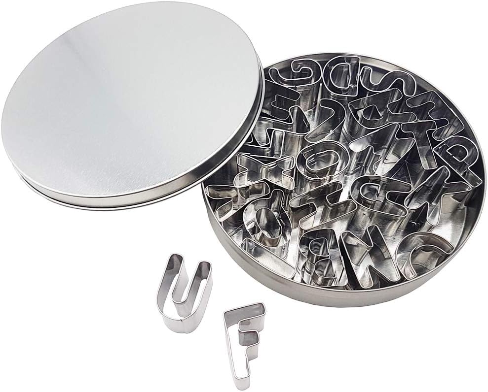 26 Pieces Alphabet Cookie Cutter Set (A-Z) - Premium Stainless Steel