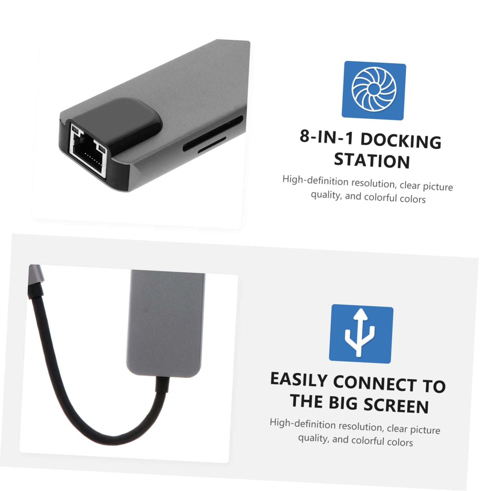OSALADI 3pezzi Docking Station Usb-c Compatta Con Uscita Adattatore Pratico Per Computer e Laptop Connettività Facile Driver