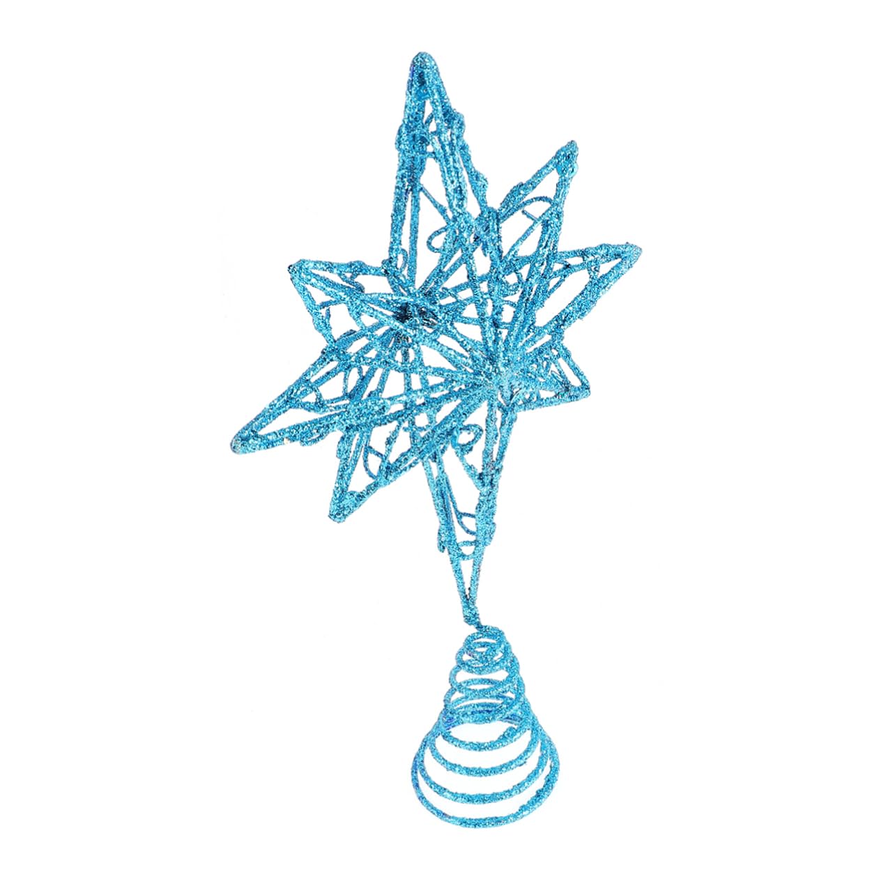Ciieeo 3stücke Anis Stern Baumspitze Metallische Weihnachtsbaum-Dekoration Blau Für Festlichkeiten Und Heimdekoration Ohne Licht Einfach Zu Montieren