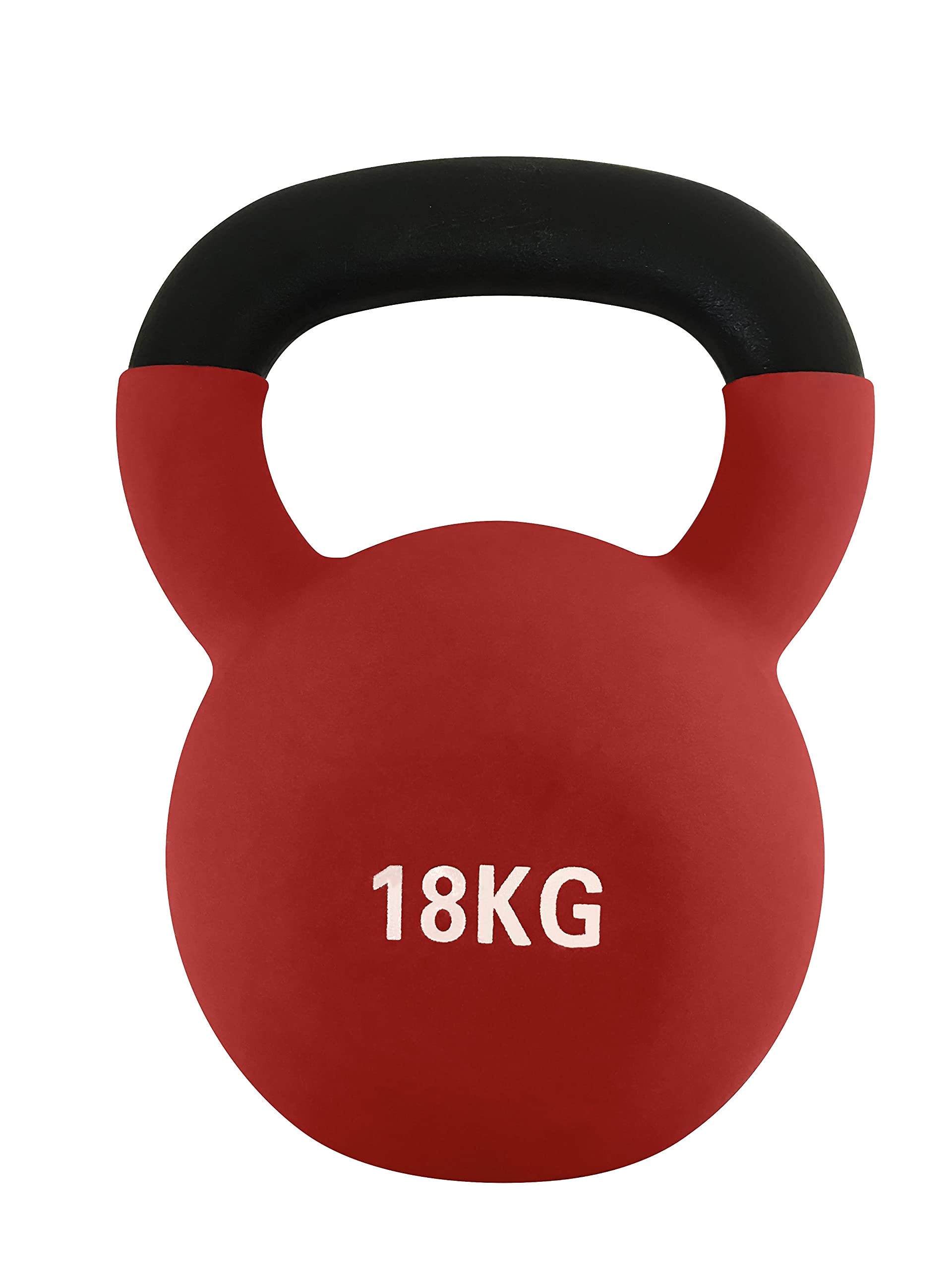 Neoprene & Cast Iron KettleBell with firm grip for strength training and full body workout - 18 Kg