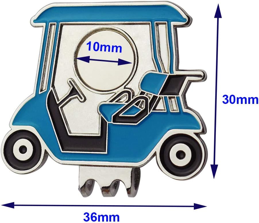 review Myartte Golf Cart Hat Clip, Assorted Pattern Golf Ball Markers 24.4MM,Nice Golf Gift for Women Men,Pack of 2