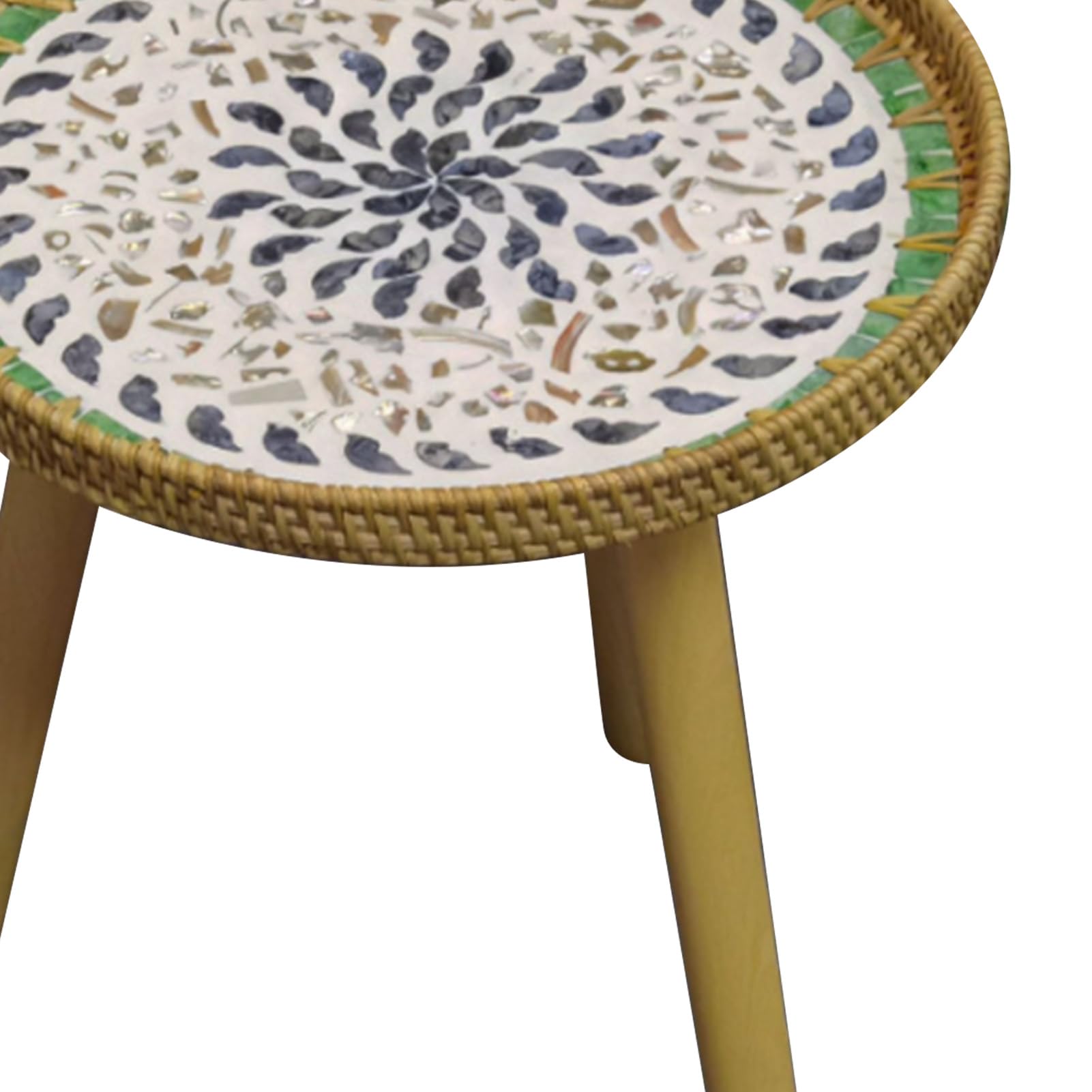 Mesa de Centro de ratán Hecha a Mano |Salón/Madera
