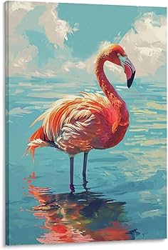 Amazon.co.jp: 絵画 フラミンゴインテリア 絵画 動物の油絵イラスト Amazon.co.jp: 絵画 フラミンゴインテリア 絵画 動物の油絵イラスト