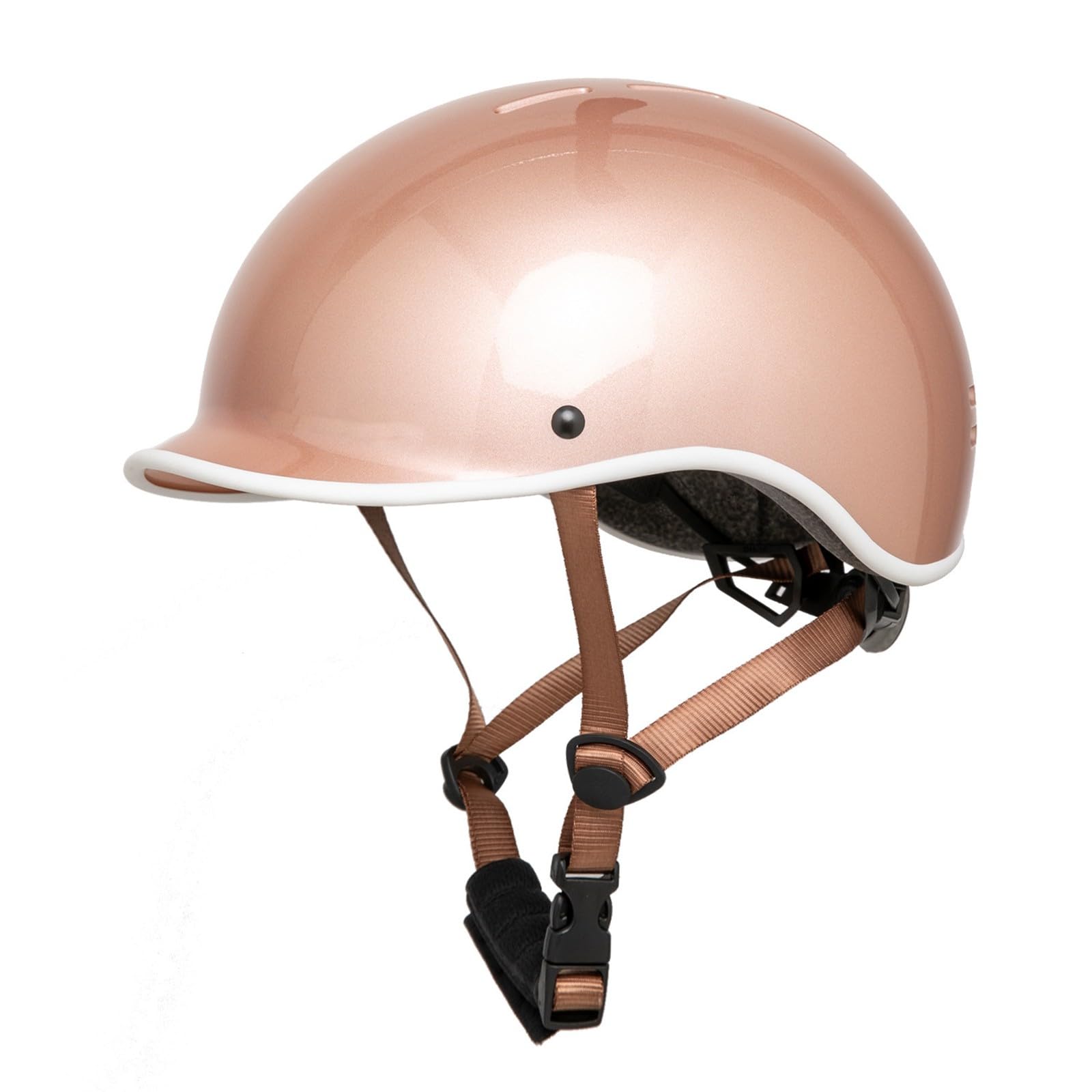 Casques vélo pour adultes, casques rétro adaptables, casques légers pour vélo, skateboard, vélo de route, patins à roulettes pour hommes et femmes Bright Rose Gold