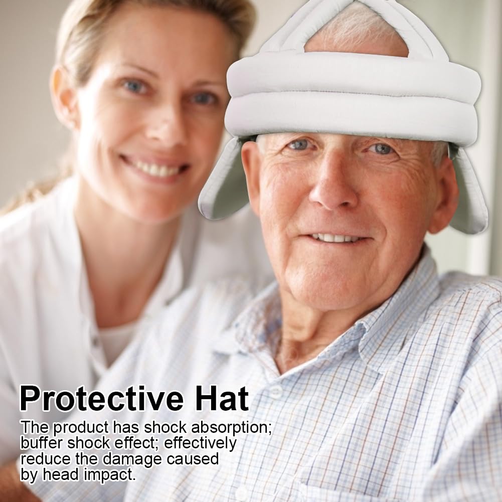 LUOLINGONGJUE® Adjustable Anti-Fall Head Protection Hat for Middle-Aged and Elderly | Pure Cotton Anti-Collision Safety Helmet for Home & Leisure 1