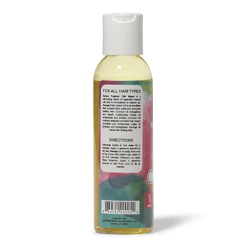 Miniatura 2 de Kurlee Belle Kurlee Tropical Oils Blend, 4 onzas líquidas, estimula el crecimiento, prechampú para añadir volumen y brillo