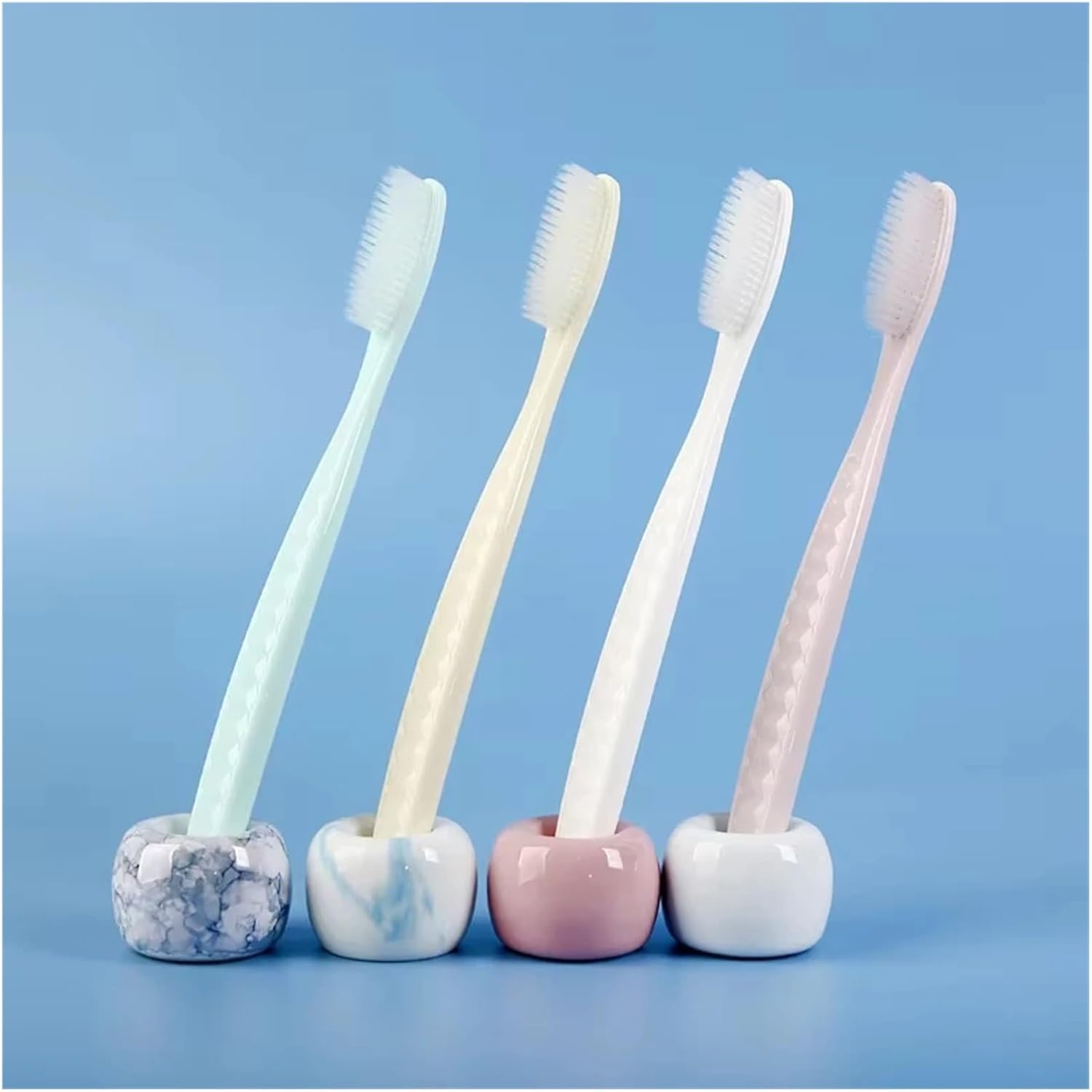 Large Long Head Adult Manual Toothbrush Soft Hair Comfort Grip Effective Teeth Cleaning Brush(Black bristles)