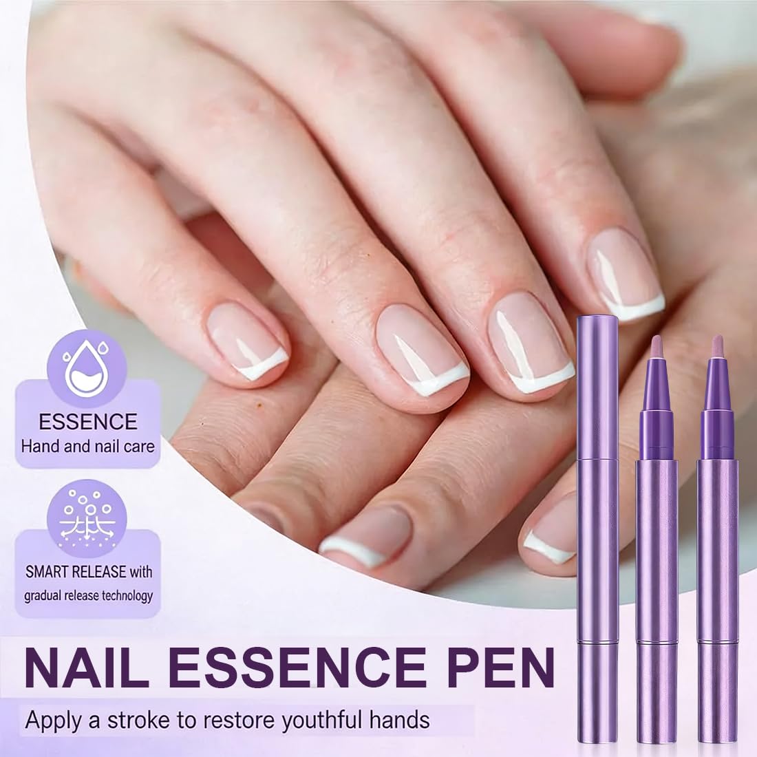 3 Pezzi Olio Cuticole Unghie, Penna per Olio Set di Oli per Cuticole, Trattamento delle Unghie, Nail Moisturizer, Nail Care Pen Formula Non Grassa