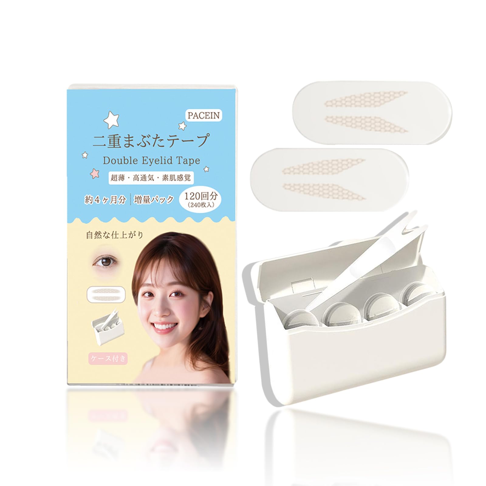Amazon.co.jp: PACEIN 二重テープ ふたえテープ ボックスタイプ まぶた