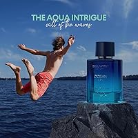 Vista 3 de Bella Vita Luxury OCEAN Eau de Perfume para Hombre (100ml) Fragancia Acuática Fresca Notas: Acuoso, Bergamota, Orquídea y Jazmín Fragancia