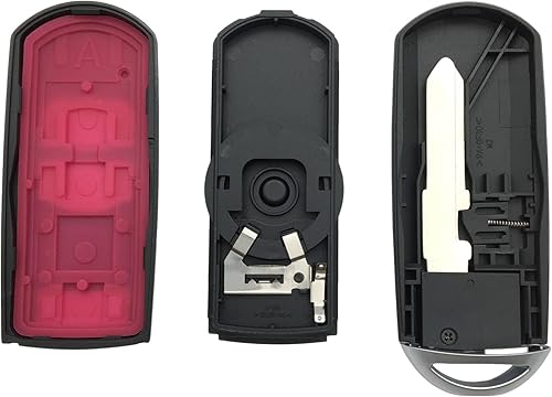 Miniatura 5 de Funda de repuesto para llavero inteligente sin llave para Mazda 3 CX-3 CX-5 WAZSKE13D01 662F-SKE13D01 662F-SKE13D01 (3 botones)