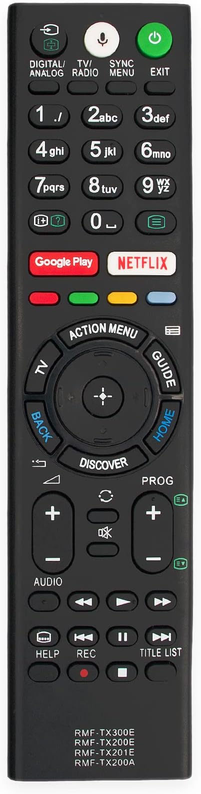RMF-TX300E RMF-TX201E RMF-TX200E RMF-TX200A Voice Replacement Remote Control Fit for Sony Smart TV KD-49XE8099 KD-49XE8396 KD-49XE9005 KD-55A1 KD-55SD8505 KD-55XD8005 KD-55XD8505 KD-55XD8577