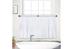 Waterproof Waffle Weave Textured Bathroom Tier Curtains