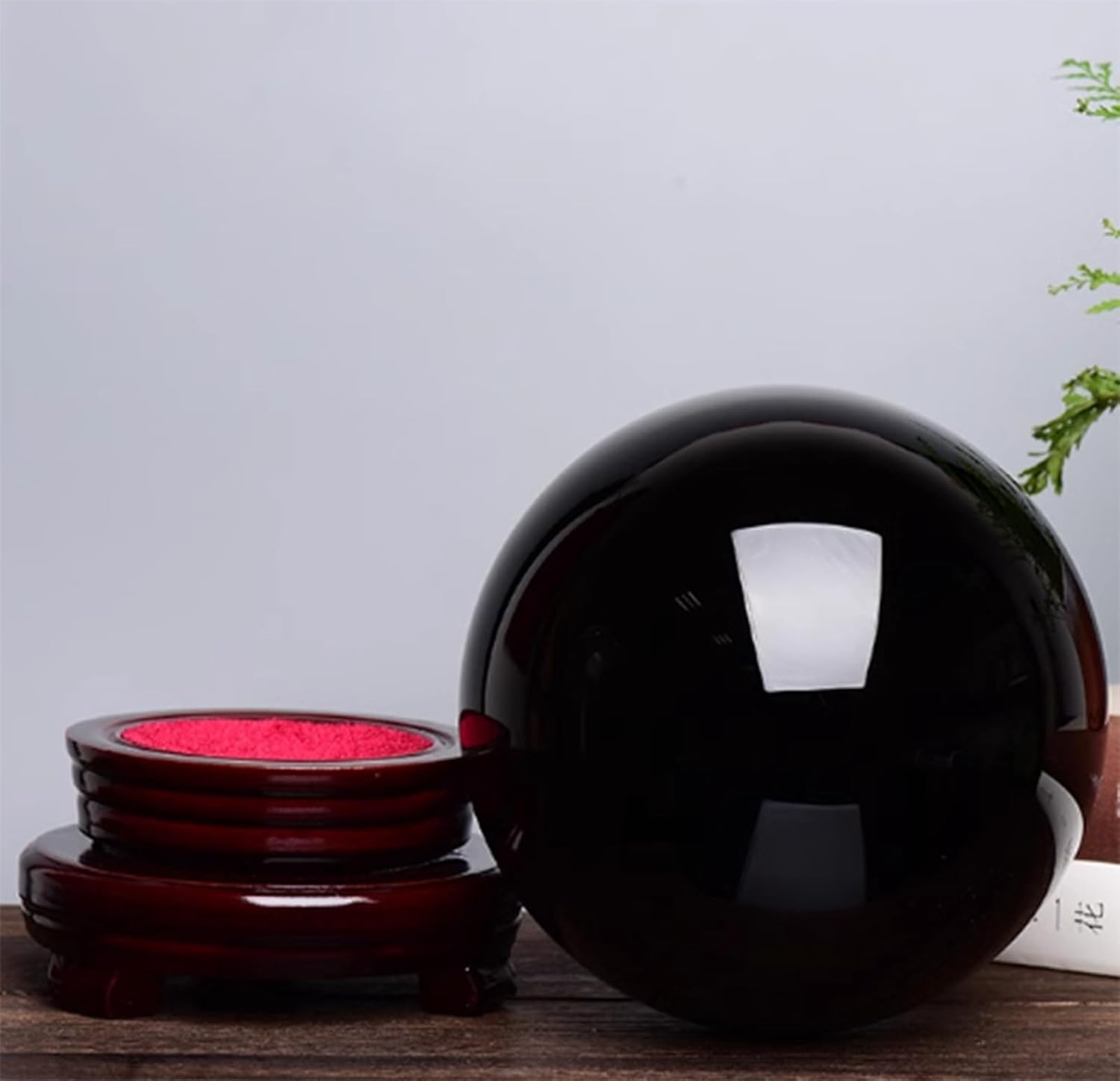 Large Polished Obsidian Crystal Ball, Obsidian Sphere for Home Decor, Black Obsidian Stone for Gifts, Feng Shui, and,200mm