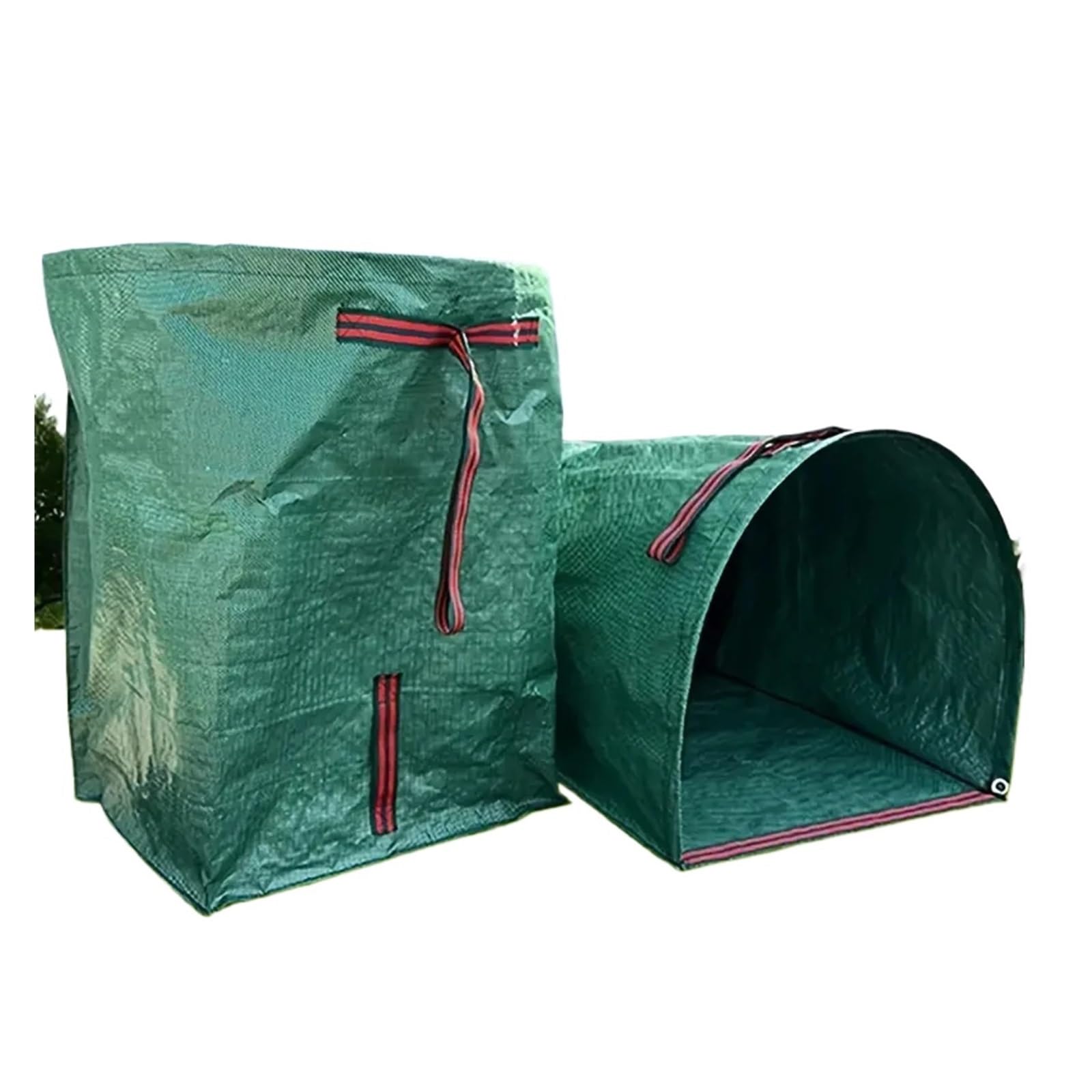Saco Jardin Recogedor semicircular de maceta jardín Horizontal gran capacidad 270L for recoger malas hierbas y hojas, pala jardinería(270L 2PC plus gloves)