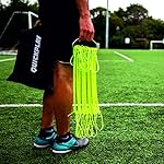 QuickPlay PRO No Tangle Agility Ladder with Quick Lock Adjustable Flat Rungs + Carry Bag (11-Rung) Multi-Sport Speed Training Ladder - Image 2