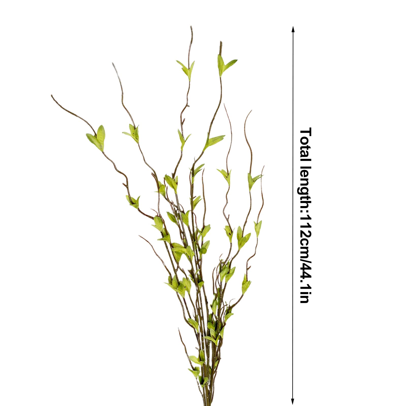 Ddewing Artificial Willow Branches Artificial Snow Branch High Simulation Green Plant Fake Green Curly Willow Stems Decorative Twigs for Wedding Hall Decoration (#2)