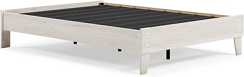 Miniatura 103 de Signature Design by Ashley - Base de cama con plataforma de granja casual Shawburn, tamaño matrimonial, cal desgastada Encalar,Gris (rustic