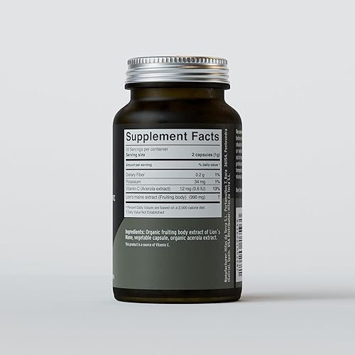 Miniatura 2 de Hifas de Terra Mico-Leo - Cápsulas orgánicas de suplemento de melena de león, extracto de hongo de melena de león, nootrópico para el cerebro, la