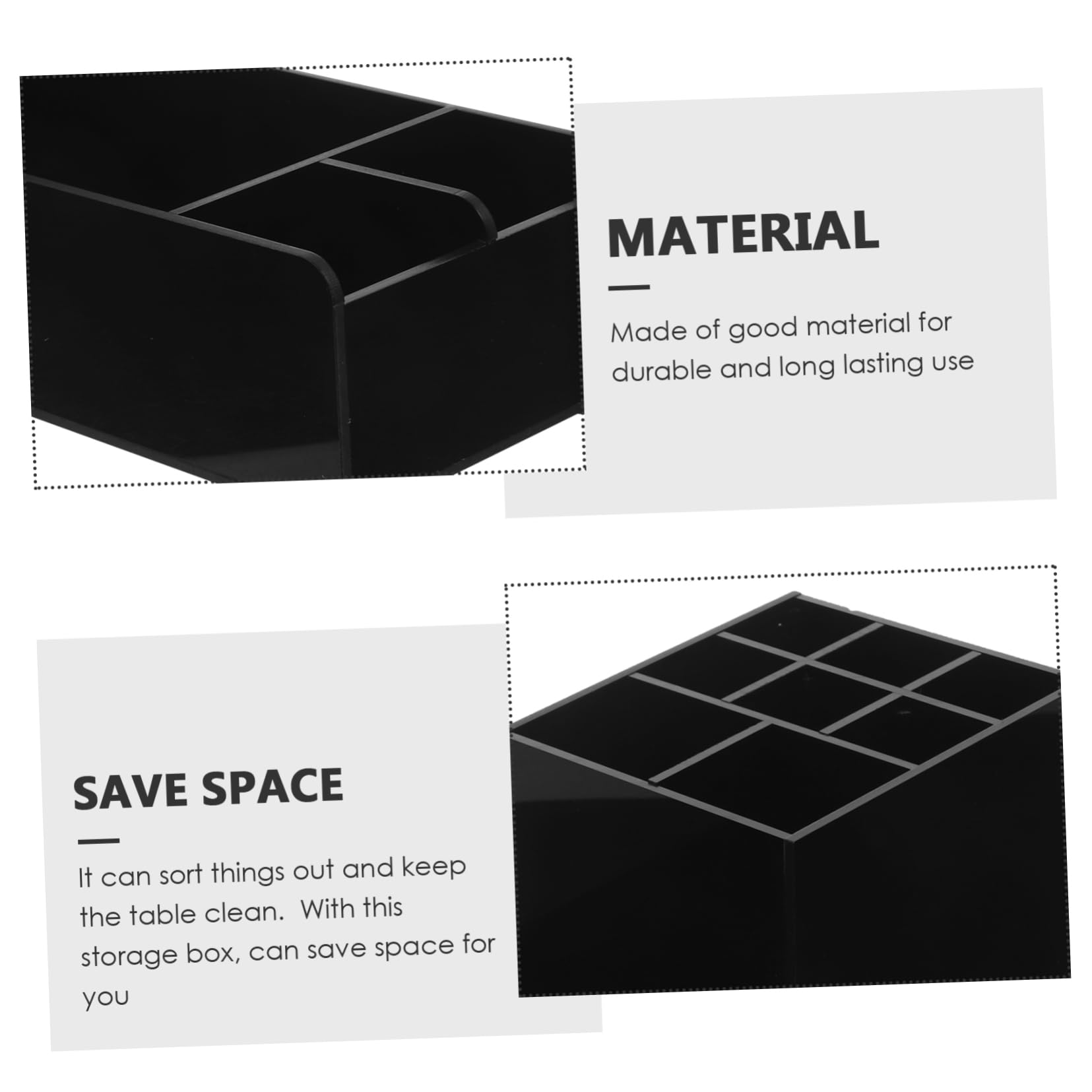 Organizador de Herramientas de Bar con 11 Compartimentos Acrílico Negro | Ahorro de Espacio, Uso Multiusos, para Sobremesa y Barra, Formato 1 Pieza