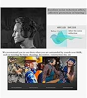 Vista 4 de Máscara de Airsoft y orejeras con protección auditiva para los oídos, protección auditiva, orejeras de cara completa, máscara de calavera