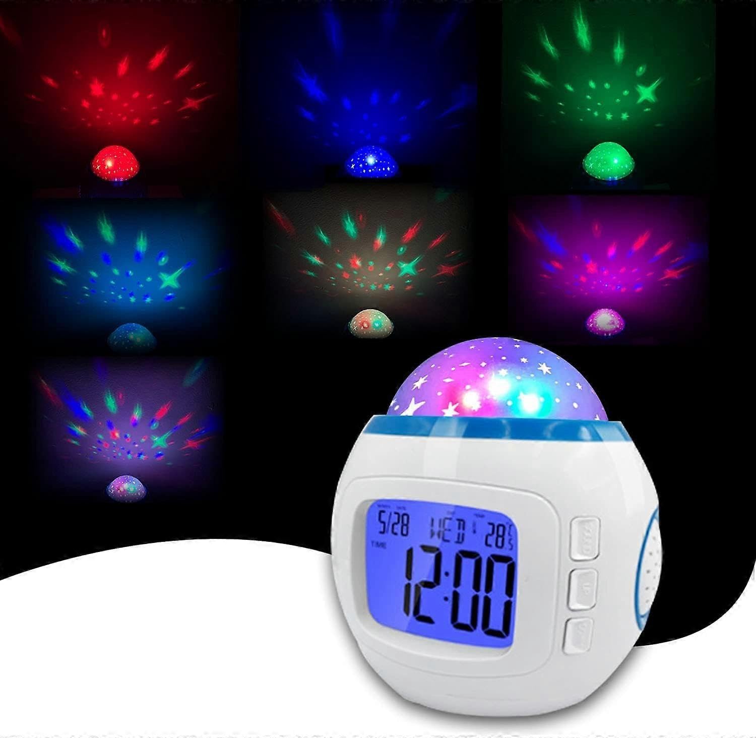 Dww-LED - Reloj despertador con luz musical para niños y niñas de 3 a 10 años, regalo de cumpleaños de Navidad para niños