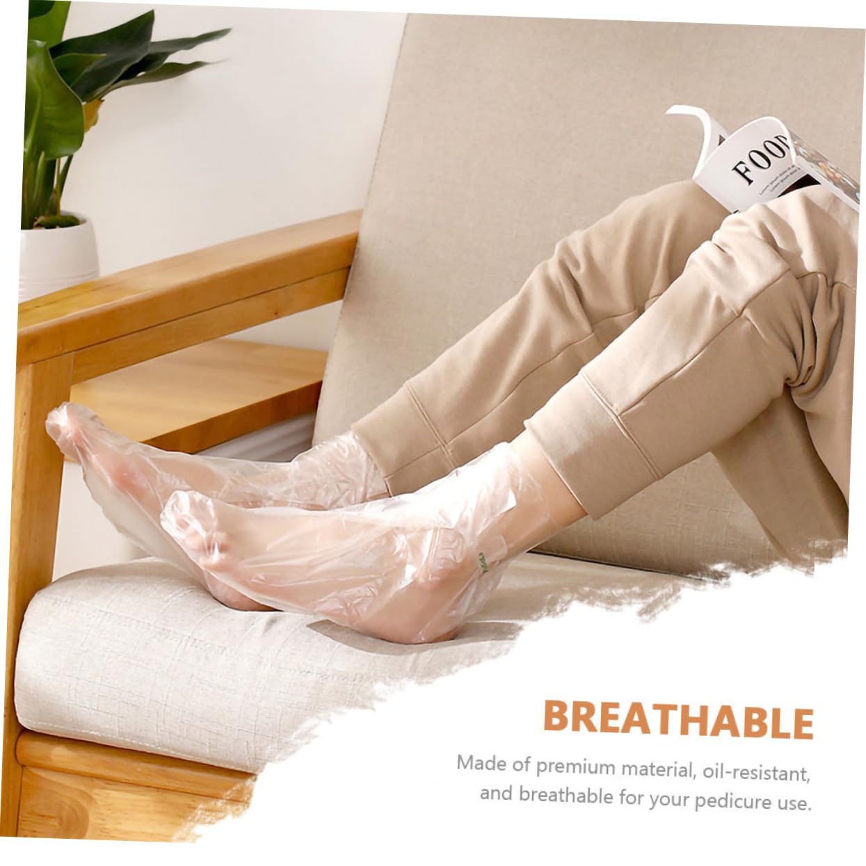 100pcs Disposable Foot Mask Covers Foot Soak Covers for Moisturizing Care for Home Travel Prevents Staining Shoes