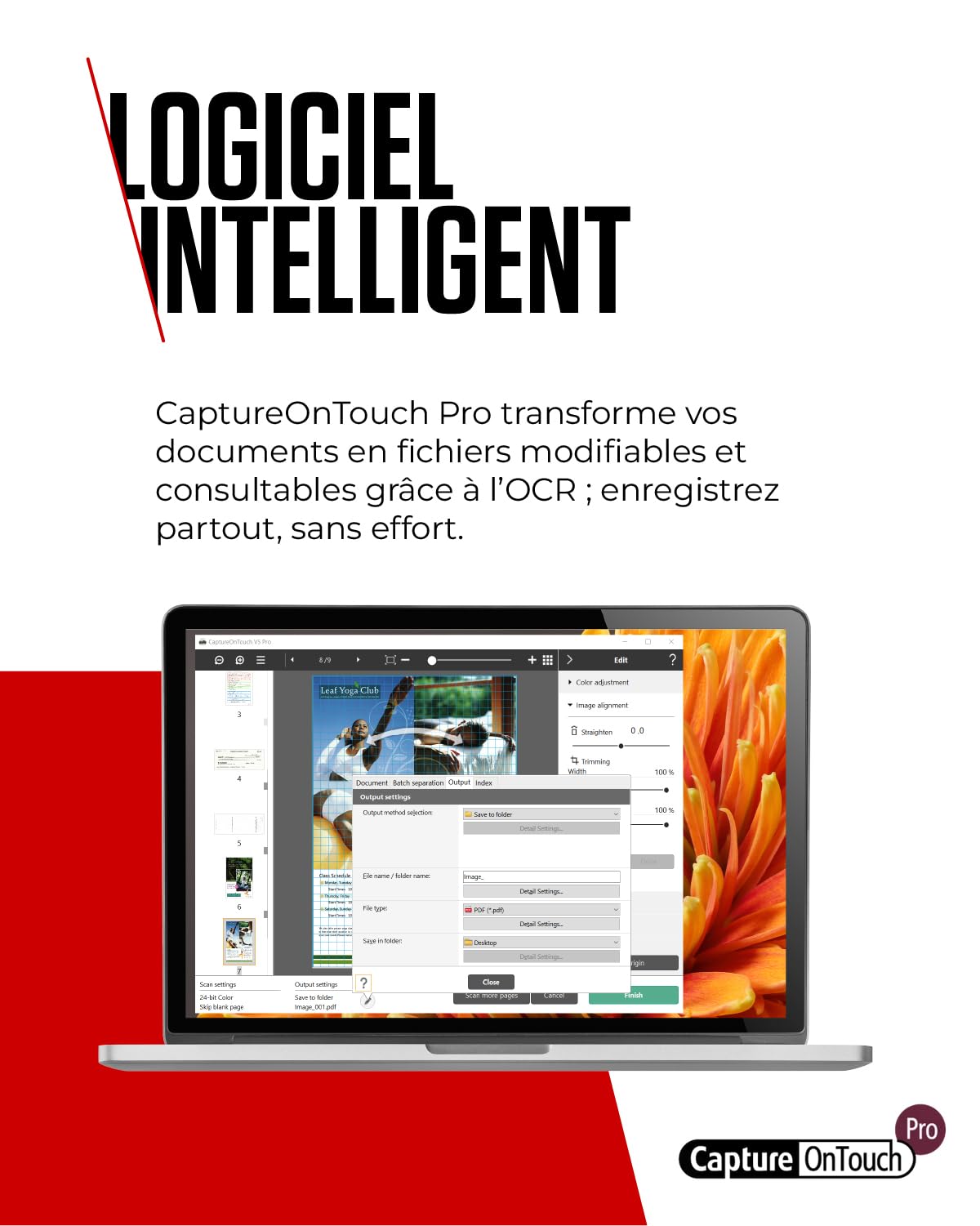 Canon imageFORMULA DR-C350 Scanner de Documents A4 | Design Ultra Compact et Traitement d’Image Avancé pour Le Bureau | Chargeur 100 Pages | Canon CaptureOnTouch Pro