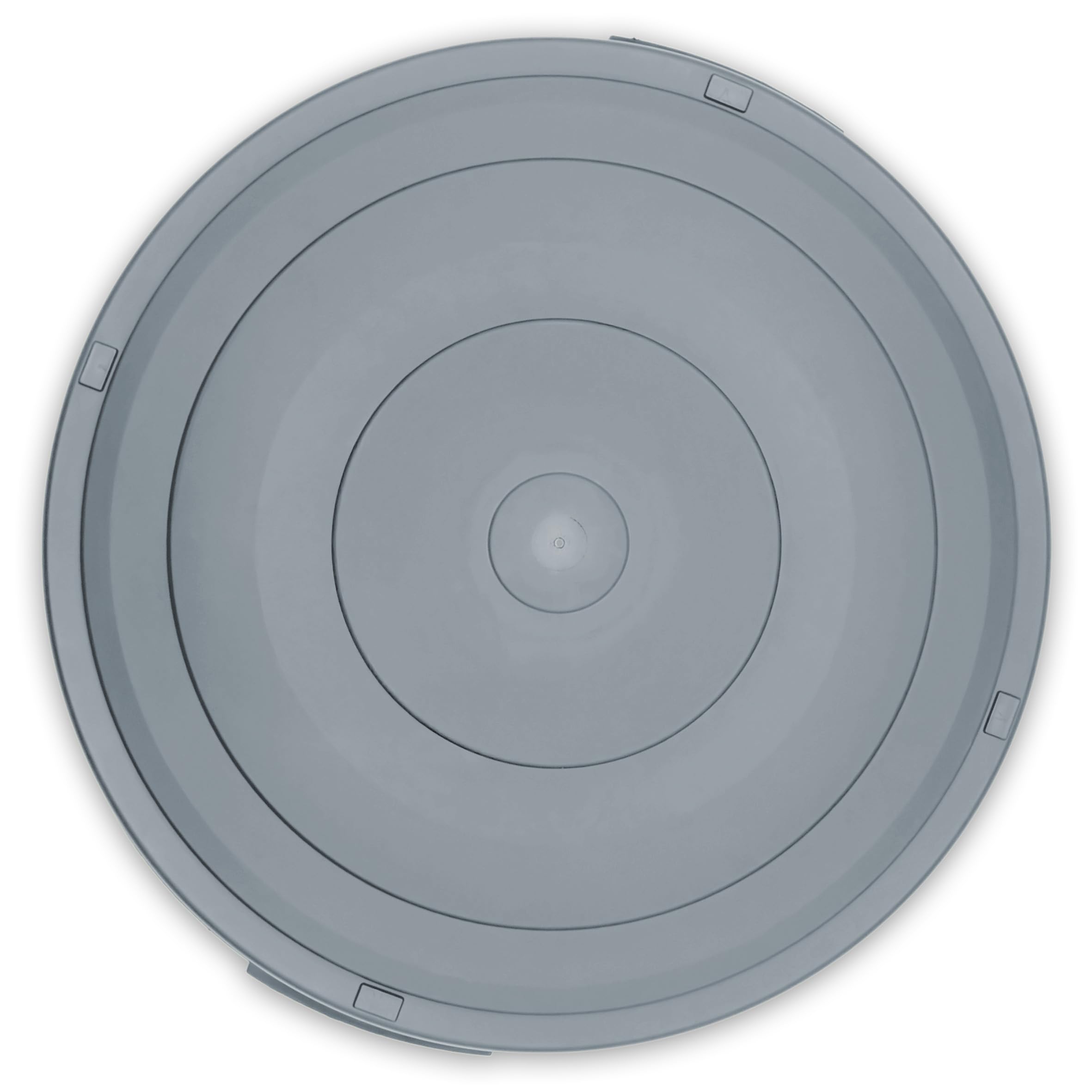 Serbatoio per acqua piovana 80 litri con coperchio - grigio - Universale in plastica con manici - Barile per la pioggia, serbatoio per giardino, secchio per rifiuti