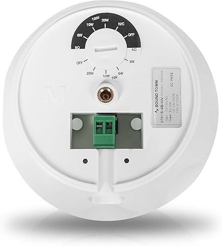 Miniatura 5 de Sound Town Amplificador Bluetooth para restaurante comercial + juego de altavoces colgantes, con un amplificador de 6 zonas de 70 V100 V con